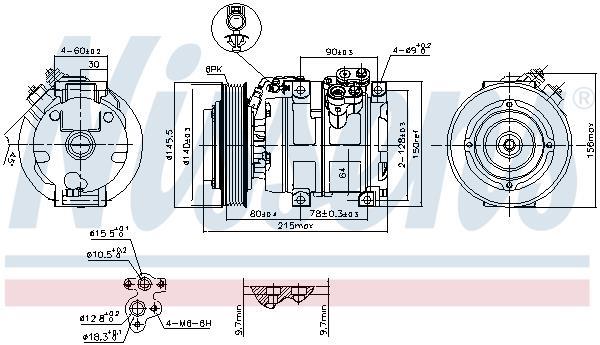 Compresseur, climatisation NISSENS ref. 890166
