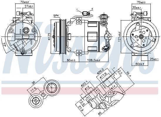 Compresseur, climatisation NISSENS 890185