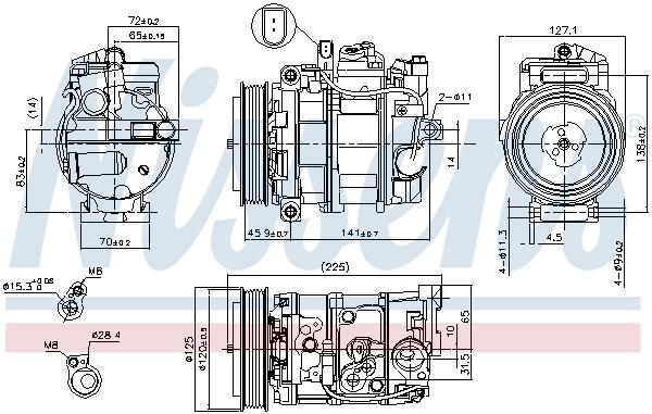 Compresseur, climatisation NISSENS ref. 890191