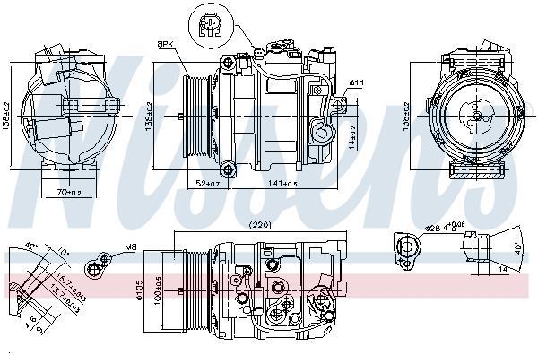 Compresor, aire acondicionado NISSENS 890197