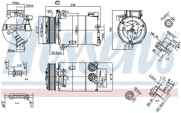 Compresseur, climatisation NISSENS ref. 890213