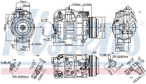 Compresseur, climatisation NISSENS ref. 890218