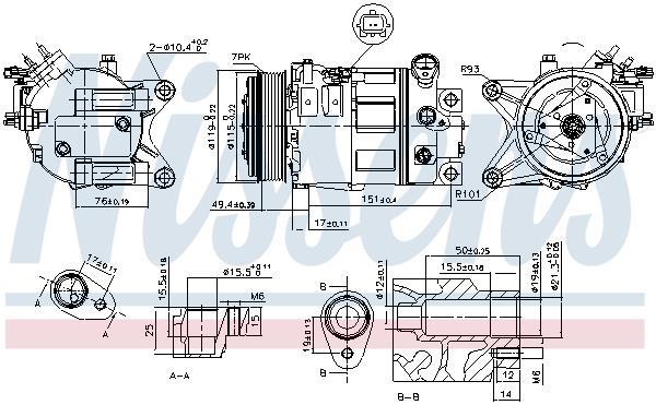 Compresseur, climatisation NISSENS ref. 890226