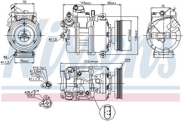 Compresor, aire acondicionado NISSENS 89023