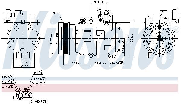 Compresseur, climatisation NISSENS 890234