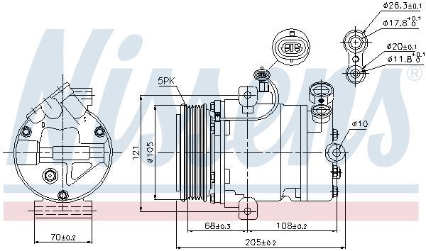 Compressor de climatização NISSENS ref. 89024