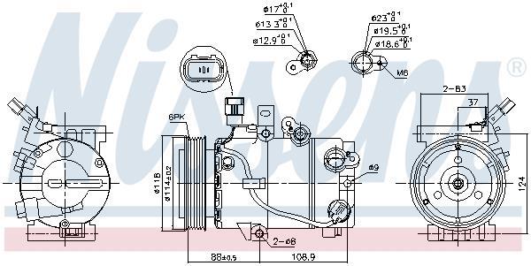 Compresseur, climatisation NISSENS ref. 890243