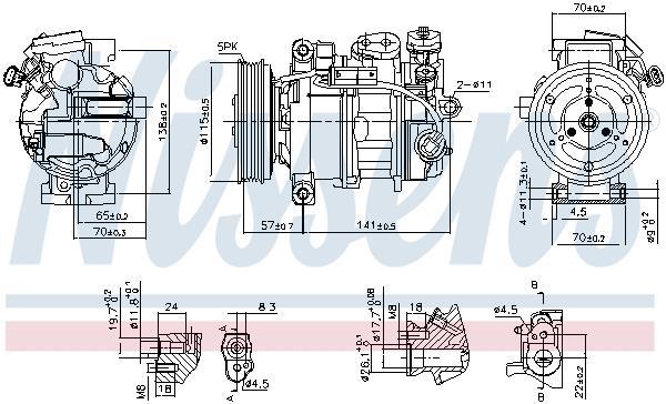 Compresseur, climatisation NISSENS 890246
