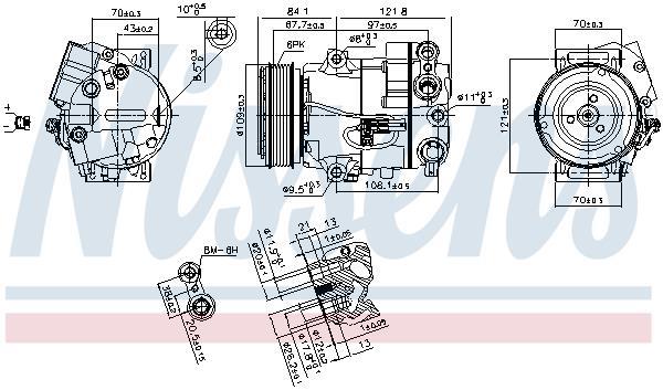Compresseur, climatisation NISSENS ref. 890259
