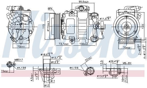 Compresseur, climatisation NISSENS ref. 89026