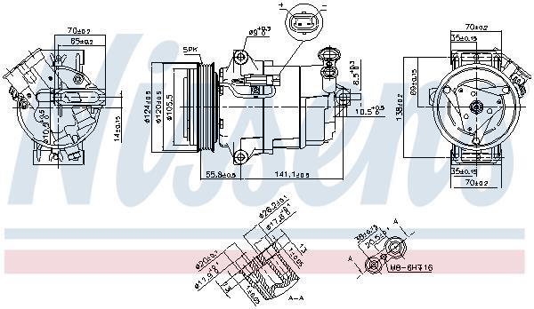 Compresseur, climatisation NISSENS 890262