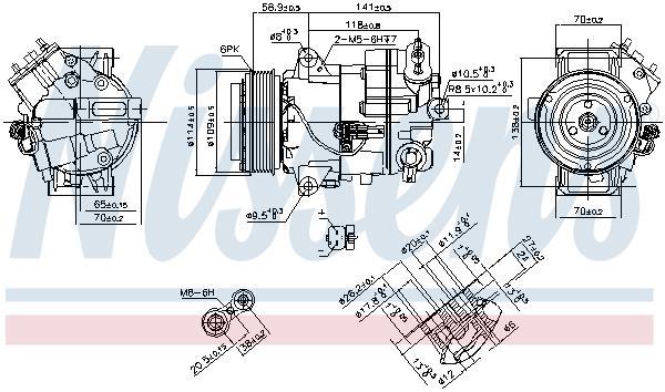 Compresseur, climatisation NISSENS ref. 890263