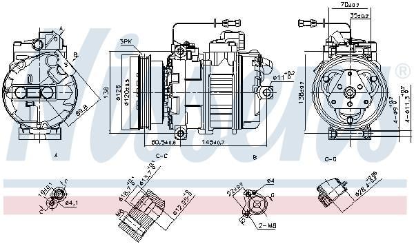 Compresseur, climatisation NISSENS ref. 89027