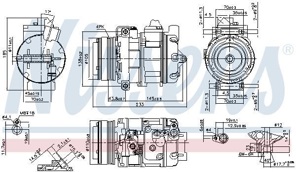 Compressor de climatização NISSENS 890292