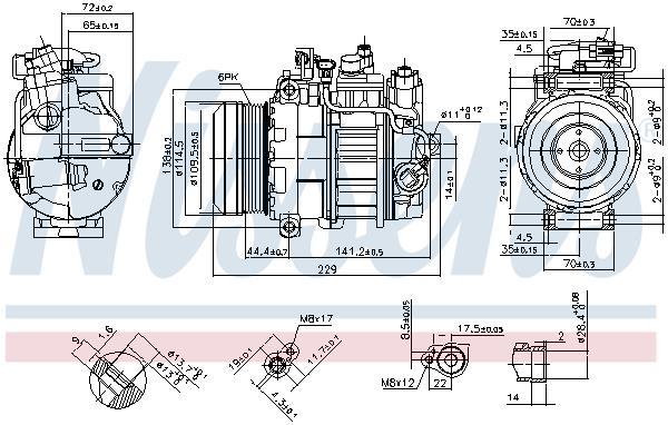 Compresseur, climatisation NISSENS 890296