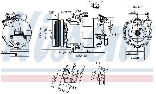 Compresseur, climatisation NISSENS ref. 890297