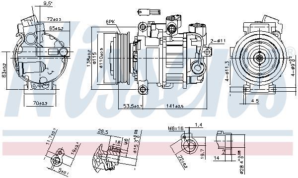 Compresseur, climatisation NISSENS 890302