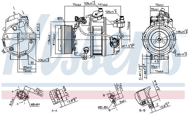 Compresseur, climatisation NISSENS 890303