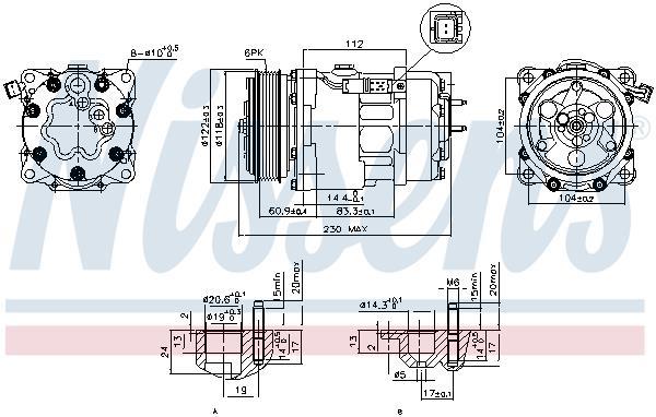Compresseur, climatisation NISSENS ref. 89032
