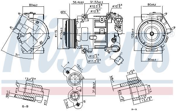 Compresseur, climatisation NISSENS ref. 890324