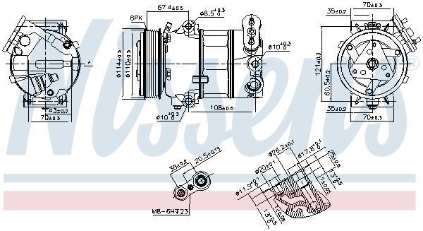 Compresseur, climatisation NISSENS ref. 890339