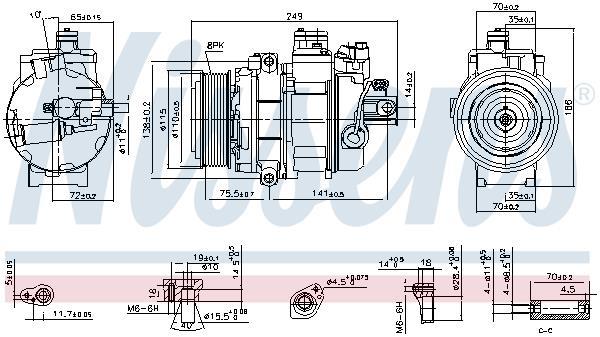 Compressor de climatização NISSENS 890359