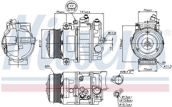 Compressor de climatização NISSENS ref. 89039