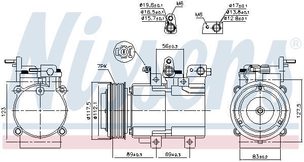 Compresseur, climatisation NISSENS ref. 890395
