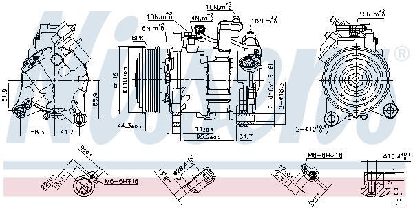 Compresseur, climatisation NISSENS 890397
