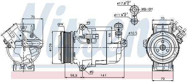 Compresseur, climatisation NISSENS ref. 89041