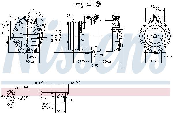 Compresseur, climatisation NISSENS ref. 89042