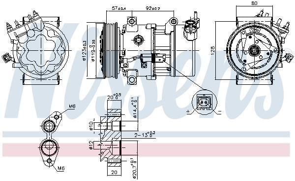 Compresseur, climatisation NISSENS ref. 89053