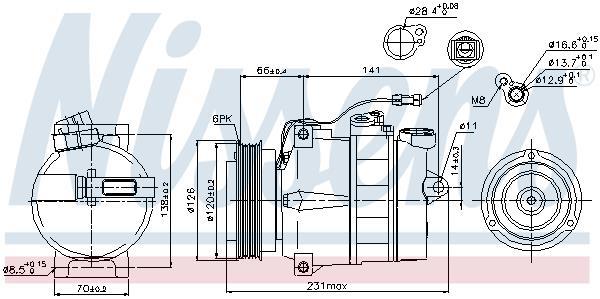 Compresseur, climatisation NISSENS ref. 89054