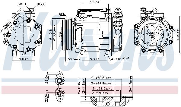 Compresseur, climatisation NISSENS 890584