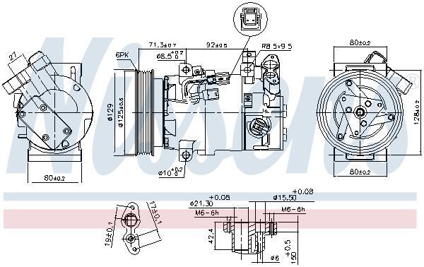 Compresseur, climatisation NISSENS 890586