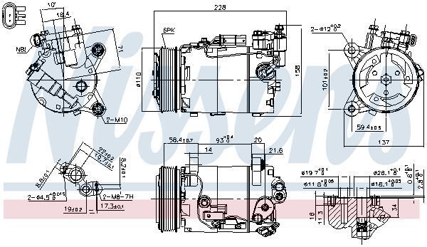 Compressor de climatização NISSENS ref. 890601