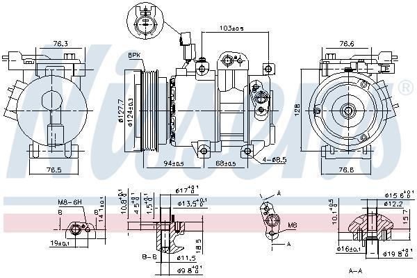Compressor de climatização NISSENS ref. 890621