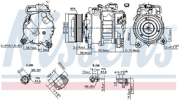 Compresseur, climatisation NISSENS 890622