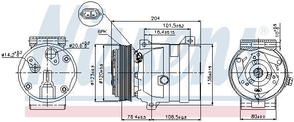 Compresseur, climatisation NISSENS ref. 89063