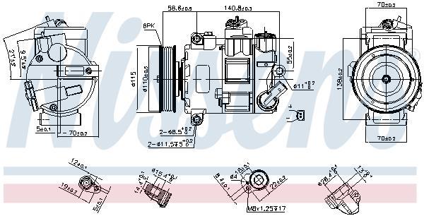 Compresseur, climatisation NISSENS ref. 890632