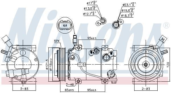 Compresseur, climatisation NISSENS 890640