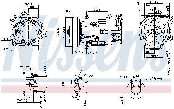Compresseur, climatisation NISSENS ref. 89067