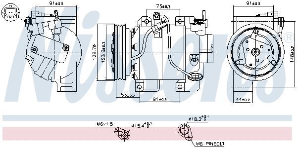 Compresseur, climatisation NISSENS 890700