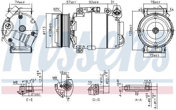 Compresseur, climatisation NISSENS ref. 890714