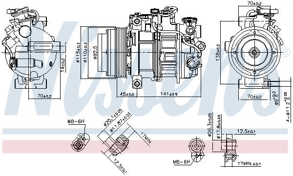 Compresseur, climatisation NISSENS 890717