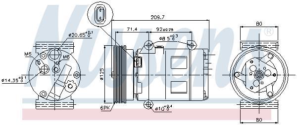 Compresseur, climatisation NISSENS 89072