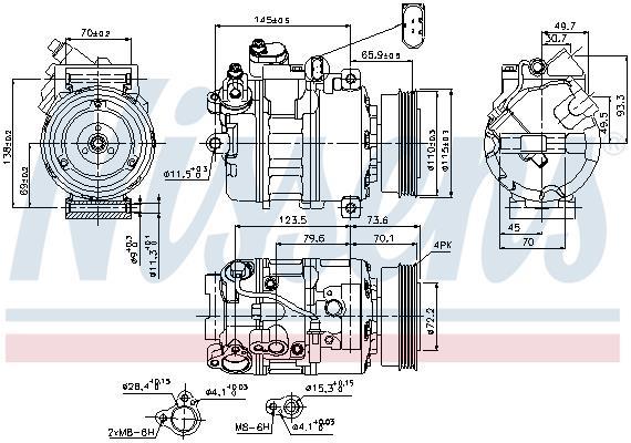 Compressor de climatização NISSENS ref. 89073