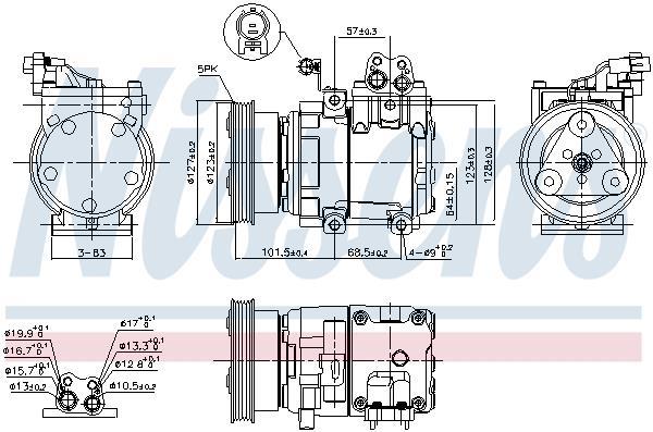 Compresor, aire acondicionado NISSENS ref. 890737