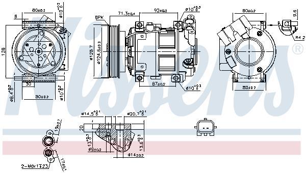 Compresseur, climatisation NISSENS 890742