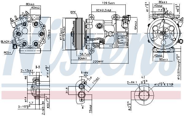 Compresseur, climatisation NISSENS ref. 890743